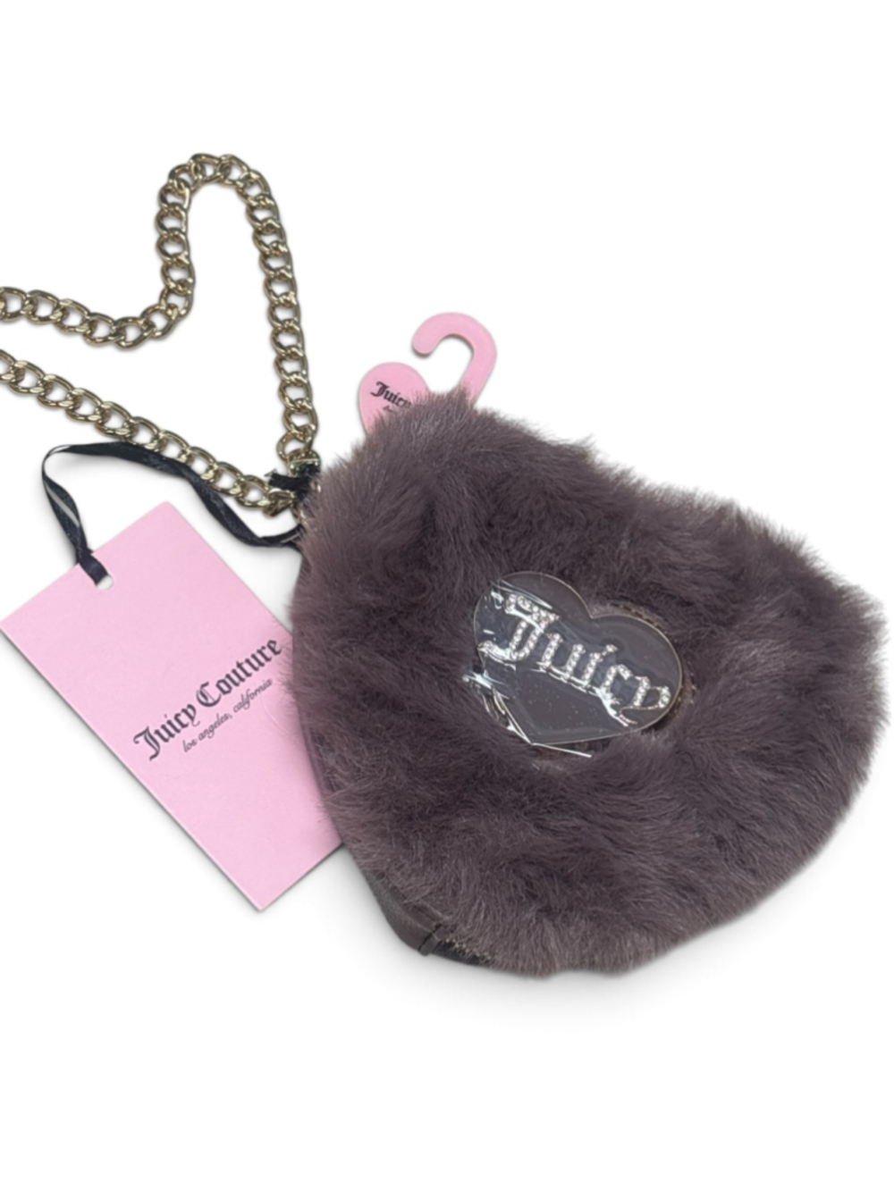 Juicy Couture Heart Mini wristlet Bag One Size Brown